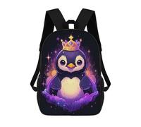 sinyumoney Penguin Space King Mochila Grande Escolar Para Niños - Perfecta Para Viajes, Trabajo Y Uso Diario 17inch
