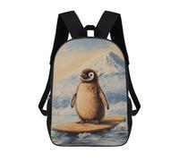 sinyumoney Penguin Surfing Mochilas Infantiles Mochila Escolar Impresa En 3D Para Niños Mochilas De Viaje Bolsas Para Libros Para Niños 17inch Mochila Escolar