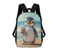 sinyumoney Penguin with Ice Cream Mochila Escolar Informal Para El Día A Día, Para La Escuela, El Trabajo Y Los Viajes Para Hombres Y Mujeres 17inch