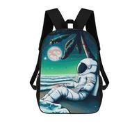 sinyumoney Pensive Astronaut Mochilas Informales Para Niños, Mochila Escolar Para Adolescentes, Niñas Y Niños, Mochilas Para Libros 17inch