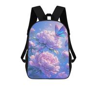 sinyumoney Peony Blossoms & Butterflies Mochila Escolar Grande Resistente Al Agua Para Portátil Para Niñas Y Adolescentes 17inch