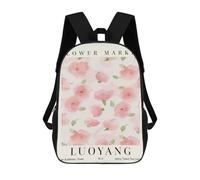 sinyumoney Peony Flower Market Luoyang Mochilas Infantiles Mochila Escolar Impresa En 3D Para Niños Mochilas De Viaje Bolsas Para Libros Para Niños 17inch Mochila Escolar