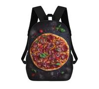 sinyumoney Pepperoni Pizza with Basil Mochila Escolar Infantil De 17 Pulgadas Con Estampado 3D De Películas De Anime Para Niños, Mochila De Viaje, Mochila Escolar Infantil