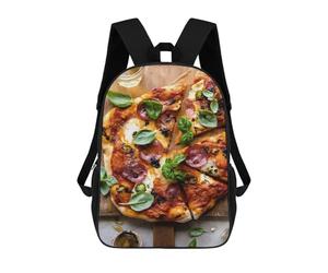 sinyumoney Pepperoni Pizza with Basil Mochilas Escolares, Bolsos De Negocios, Bolsos Para Portátiles Resistentes Para Hombres, Mujeres Y Adolescentes 17inch