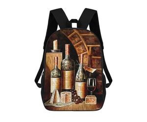 sinyumoney Perfect Kitchen Bar Wine Mochila Escolar Infantil Impresa En 3D Para Niños, Mochila De Viaje De Alta Capacidad, Bolsas Para Libros, Mochila Escolar Infantil 17inch