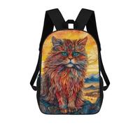sinyumoney Persian Cat 2 Mochila Escolar Impresa En 3D 17inch Mochila Escolar Infantil Mochilas De Viaje Mochila Informal De Moda Para Niños Y Estudiantes