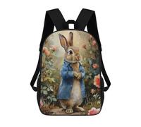 sinyumoney Peter Rabbit in A Garden Mochila Escolar Infantil Impresa En 3D, Mochila Informal De Moda Para Niños, Mochila De Viaje De Alta Capacidad Para Libros Para Niños 17inch