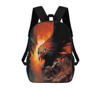 sinyumoney Phoenix of Flames Mochila Escolar Impresa En 3D Mochilas Informales Para Niños Mochila Escolar Impresa En 3D Para Niños De Primaria Y Secundaria 17inch