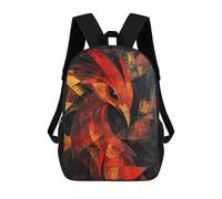 sinyumoney Phoenix Oil Painting Mochilas Para Niños Mochila Escolar Mochila Escolar Impresa En 3D Para Niños Estudiantes De Primaria Y Secundaria 17inch