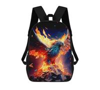 sinyumoney Phoenix Rising Artistic Firebird Illustration Mochila Escolar Infantil Impresa En 3D Para Niños, Mochilas De Viaje, Bolsas Para Libros Para Niños Estudiantes De Primaria 17inch