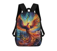 sinyumoney Phoenix Rising Artistic Firebird Mochila Escolar Infantil, Mochilas Impresas En 3D, Mochilas Escolares De Moda Para Niños De Primaria Y Secundaria 17inch