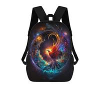 sinyumoney Phoenix Rising Cosmic Artwork Mochila Escolar Impresa En 3D Mochilas Informales Para Niños Mochila Escolar Impresa En 3D Para Niños De Primaria Y Secundaria 17inch