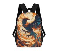 sinyumoney Phoenix Rising Firebird Artwork 17inch Mochilas Escolares Impresas En 3D, Mochilas Escolares De Moda Para Niños De Primaria Y Secundaria