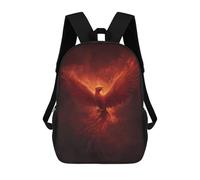 sinyumoney Phoenix Rising Firebird Artwork Mochila Escolar Impresa En 3D 17inch Mochila Escolar Infantil Mochilas De Viaje Mochila Informal De Moda Para Niños Y Estudiantes