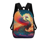 sinyumoney Phoenix Rising Mythical Firebird Art Mochila Escolar Infantil De 17 Pulgadas, Impresa En 3D, Estilo Casual, Para Niños, Ideal Para Viajes, Como Mochila Escolar O Para Llevar Libros.