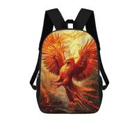 sinyumoney Phoenix Rising Mythical Firebird Artwork Mochilas Para Niños Mochila Escolar Mochila Escolar Impresa En 3D Para Niños Estudiantes De Primaria Y Secundaria 17inch