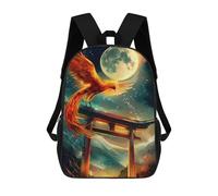 sinyumoney Phoenix Rising Torii Mochila Escolar Impermeable Para Ordenador Portátil Para Adolescentes, Chicas, Chicos, Mujeres Y Hombres 17inch