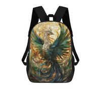 sinyumoney Phoenix Stained Glass Art Mochila Escolar Impresa En 3D Para Niños, Mochila Escolar, Mochilas De Viaje, Bolso Informal De Moda Para Niños Y Estudiantes 17inch