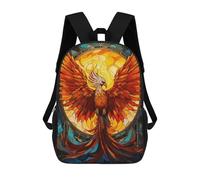 sinyumoney Phoenix Stained Glass Mochila De Peluche Con Dibujos Animados, Mochila 3D Para Niños, Bolsa Escolar, Idea De Regalo De Cumpleaños Para Niños Y Niñas 17inch