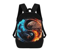 sinyumoney Phoenix Yin Yang Art Print Mochila Escolar Infantil De 17 Pulgadas Con Estampado 3D De Películas De Anime Para Niños, Mochila De Viaje, Mochila Escolar Infantil