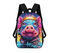 sinyumoney Pig Art Print Mochila Escolar Infantil De 17 Pulgadas Con Estampado 3D De Películas De Anime Para Niños, Mochila De Viaje, Mochila Escolar Infantil