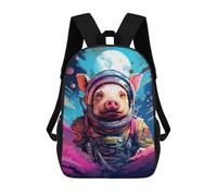 sinyumoney Pig Astronaut in Space-10 Mochila Escolar De 17 Pulgadas Impresa En 3D Mochilas Infantiles Mochila Genial Impresa En 3D Para Niños De Primaria Y Secundaria