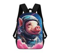 sinyumoney Pig Astronaut in Space-2 Mochila Infantil De 17 Pulgadas, Mochila Escolar Con Estampado 3D De Dibujos Animados Para Niños Y Adolescentes.