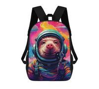 sinyumoney Pig Astronaut in Space Suit-2 Mochila Escolar Informal Para El Día A Día, Para La Escuela, El Trabajo Y Los Viajes Para Hombres, Mujeres Y Adolescentes. 17inch