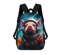 sinyumoney Pig Astronaut in Space Suit-5 Mochila Escolar Impresa En 3D 17inch Mochila Escolar Infantil Mochilas De Viaje Mochila Informal De Moda Para Niños Y Estudiantes