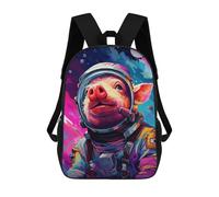 sinyumoney Pig Astronaut in Space Suit Mochilas Infantiles Mochila Escolar Impresa En 3D Para Niños Mochilas De Viaje Bolsas Para Libros Para Niños 17inch Mochila Escolar