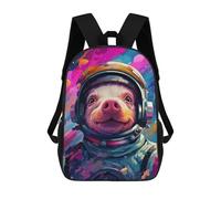 sinyumoney Pig Astronaut Space Suit-1 Mochila Escolar Ligera Mochila Escolar De Día Mochila Para Libros Para La Universidad Para Acampar Aventuras Al Aire Libre Y Viajes Diarios 17inch