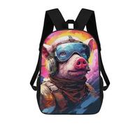 sinyumoney Pig Astronaut Space Suit-19 Mochila Escolar Infantil Impresa En 3D 17inch Mochilas De Moda Para Niños De Primaria Y Secundaria