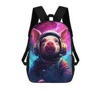 sinyumoney Pig Astronaut Space Suit-2 Mochila Escolar Grande Resistente Al Agua Para Portátil Para La Escuela/trabajo/viajes 17inch
