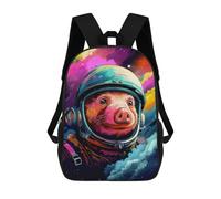 sinyumoney Pig Astronaut Space Suit-3 Mochilas Infantiles Impresas En 3D De 17 Pulgadas. Mochila Escolar Informal Impresa En 3D Para Niños De Primaria Y Secundaria.