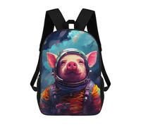 sinyumoney Pig Astronaut Space Suit-4 Mochila Escolar Infantil De 17 Pulgadas, Mochila Escolar Impresa En 3D Para Niños De Primaria Y Secundaria