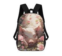 sinyumoney Pig in Flowers -9 Mochilas Para Niños, Mochilas Escolares Personalizadas En 3D Para Niños Y Niñas, Mochilas Escolares Grandes, Mochilas Informales Para El Día A Día 17inch