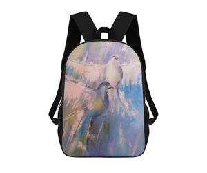 sinyumoney Pigeons of The World Mochila, Mochila Escolar Impresa En 3D, Bolsa Para El Almuerzo Escolar, Mochila De Viaje, Mochila Para Amigos, Mochila Escolar Para Niñas Y Niños 17inch