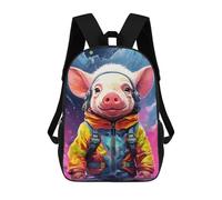 sinyumoney Piggy Pilot Adventure Mochila Escolar De 17 Pulgadas Impresa En 3D Mochilas Infantiles Mochila Genial Impresa En 3D Para Niños De Primaria Y Secundaria