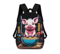 sinyumoney Piggy Ramen Night Mochilas Mochilas Infantiles Mochila Escolar Mochila Escolar Infantil Impresa En 3D Mochilas De Viaje De Moda Para Niños De Primaria Y Secundaria 17inch