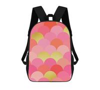 sinyumoney Pink And Gold Circles Mochila Escolar Infantil De Moda Informal Mochilas Infantiles Impresas En 3D Mochila Grande Para Niño 17inch