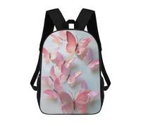sinyumoney Pink Butterfly Wall Decor Mochila Infantil, Mochila Escolar Infantil, Mochilas Escolares Impresas En 3D Para Niños Y Estudiantes Adolescentes 17inch