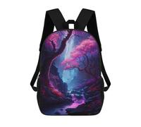 sinyumoney Pink Cherry Blossom Cave Mochila De Día Mochila De Negocios Mochila Impermeable Para Libros Para Hombres/mujeres 17inch
