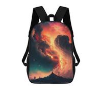 Sinyumoney Pink Cherry Blossom Cave Mochila escolar impresa en 3D para niños y niñas, mochila portátil para niños, estudiantes/adultos, Beautiful Fantasy Landscap, 17"