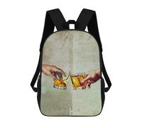 Sinyumoney Pink Cherry Blossom Cave Mochila escolar impresa en 3D para niños y niñas, mochila portátil para niños, estudiantes/adultos, The Creation Of Whiskey, 17"