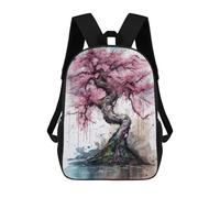 sinyumoney Pink Cherry Blossoms Mochila Escolar Resistente Al Agua, Mochila De Viaje, Bolsa Para Computadora Para La Escuela/trabajo/viajes 17inch