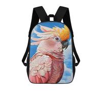 sinyumoney Pink Cockatoo Mochila Escolar Impresa En 3D Para Niños 17inch Mochilas Para Niños Y Niñas, Mochilas Escolares Para Niños, Mochilas De Viaje