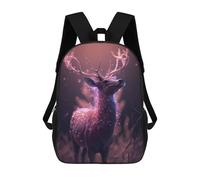 sinyumoney Pink Fantasy Deer Glow Mochila Escolar Infantil Estampada Para Adultos Y Niños, Mochila De Viaje Para El Día A Día 17inch