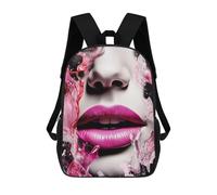 sinyumoney Pink Fashion Lips Mochila Escolar Mochilas Escolares Para Niñas Y Niños Mochila Con Bolsillo Mochila Escolar De Moda Para Niños 17inch