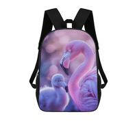 sinyumoney Pink Flamingo And Chick Mochila Escolar Para Niños Con Impresión 3D, Mochila Moderna Para Niños Y Niñas, Mochila Informal Para Estudiantes. 17inch