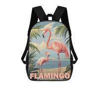 sinyumoney Pink Flamingo Mochila Infantil De Moda Divertida Mochila Escolar Para Niños Y Adolescentes Con Impresión 3D Para Niños 17inch